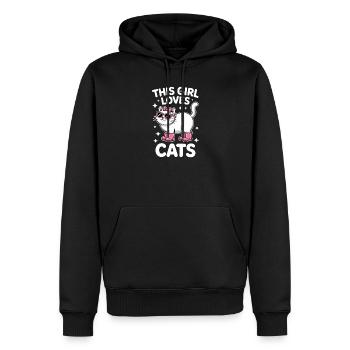 Katzen Spruch Lustiges Katzen Geschenk - Männer Premium Bio Hoodie - Schwarz - Vorne - Nico (187cm)