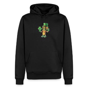 Célébration de la cuisine irlandaise de St Patricks Pizza Clover - Sweat à capuche Premium bio Homme - noir - Devant - Nico (187cm)