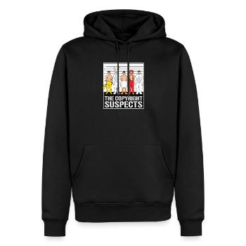the copyright suspects - Sweat à capuche Premium bio Homme - noir - Devant - Nico (187cm)