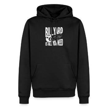 Billyard Is All You Need - Pool Lover - Men’s Premium Organic Hoodie - black - Front - Nico (187cm)