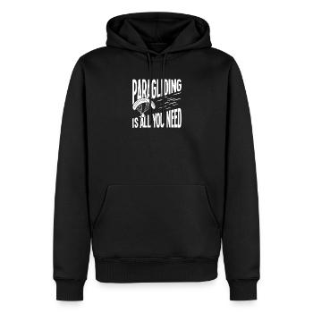Le parapente, c’est tout ce dont tu as besoin - Sweat à capuche Premium bio Homme - noir - Devant - Nico (187cm)