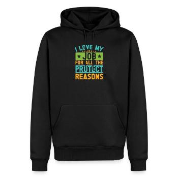 Insurance Agent Love My Job Funny Insurance Broker - Männer Premium Bio Hoodie - Schwarz - Vorne - Nico (187cm)