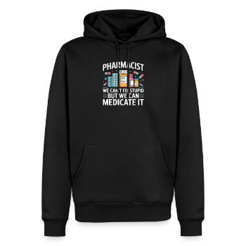 Apotheker Spruch: Medicate It - Männer Premium Bio Hoodie - Schwarz - Vorne - Nico (187cm)