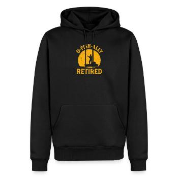 O-Fish-Ally Retired Angler Ruhestand Rente Rentner - Männer Premium Bio Hoodie - Schwarz - Vorne - Nico (187cm)