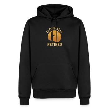 O-Fish-Ally Retired Angler Ruhestand Rente Rentner - Männer Premium Bio Hoodie - Schwarz - Vorne - Nico (187cm)