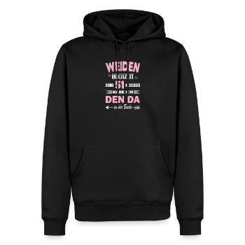 51 Jahre Beziehung Jahrestag Hochzeitstag - Männer Premium Bio Hoodie - Schwarz - Vorne - Nico (187cm)