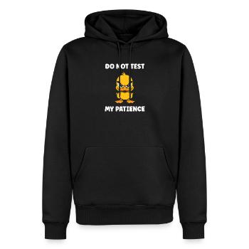 Wütendes Entlein und Geduld - Männer Premium Bio Hoodie - Schwarz - Vorne - Nico (187cm)