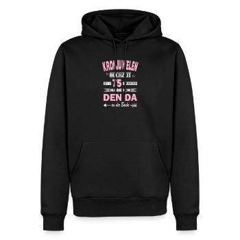 75 ans de relation Anniversaire de mariage Anniversaire de mariage - Sweat à capuche Premium bio Homme - noir - Devant - Nico (187cm)