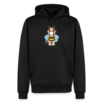Dog Bee - Men’s Premium Organic Hoodie - black - Front - Nico (187cm)