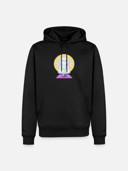 Elephant Yoga Fitness Meditation - Men’s Premium Organic Hoodie - black