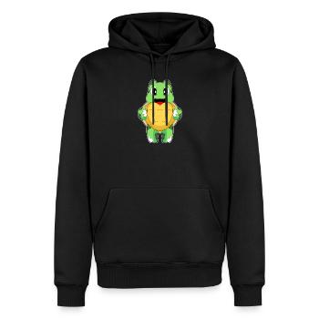 Cœur de Tortue - Sweat à capuche Premium bio Homme - noir - Devant - Nico (187cm)