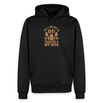 Théâtre musical : tout ce que je veux : mon chien & cadeau de théâtre - Sweat à capuche Premium bio Homme - noir - Devant - Nico (187cm)