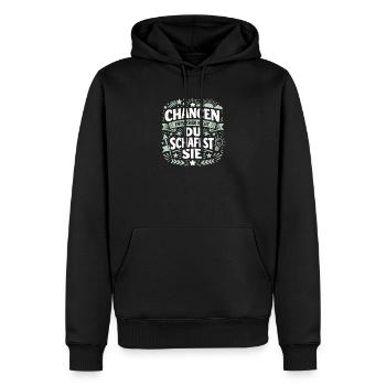 Les opportunités ne se présentent pas, c’est vous qui les créez – le succès - Sweat à capuche Premium bio Homme - noir - Devant - Nico (187cm)