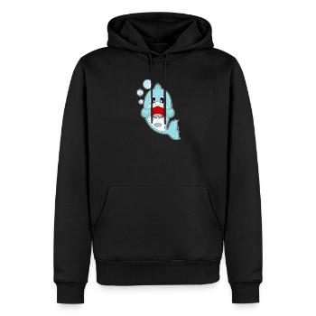 Dolphin Red Wine - Men’s Premium Organic Hoodie - black - Front - Nico (187cm)