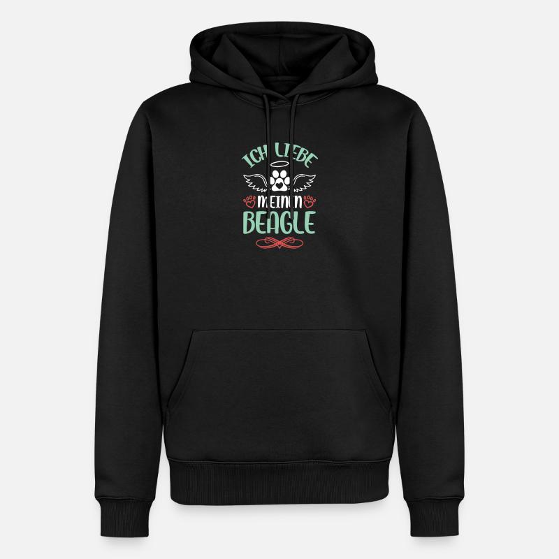 J’adore mon Beagle - Sweat à capuche Premium bio Homme - noir