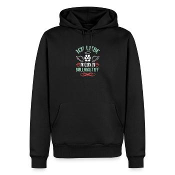 Ich liebe meinen Bullmastiff - Männer Premium Bio Hoodie - Schwarz - Vorne - Nico (187cm)