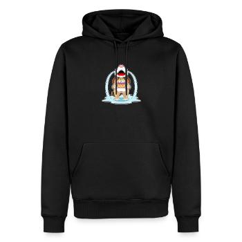 Gâteau d’anniversaire de chien - Sweat à capuche Premium bio Homme - noir - Devant - Nico (187cm)
