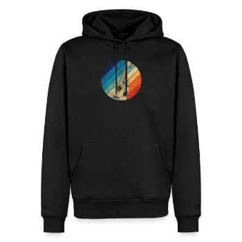 Hawaiian Ukulele Uke Retro Vintage - Männer Premium Bio Hoodie - Schwarz - Vorne - Nico (187cm)