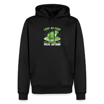 Frog Catcher Leap Adviser Frog - Männer Premium Bio Hoodie - Schwarz - Vorne - Nico (187cm)