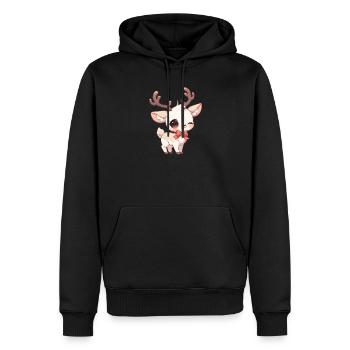 Rentiere Rentier - Männer Premium Bio Hoodie - Schwarz - Vorne - Nico (187cm)