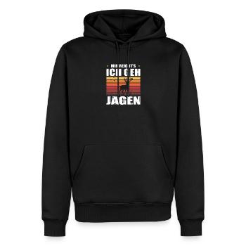 Hunter Gift Hunting Hunting Hunter Exam Passed - Men’s Premium Organic Hoodie - black - Front - Nico (187cm)
