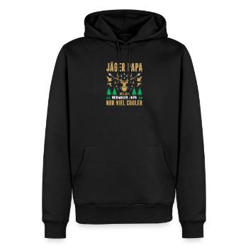 Cadeaux de chasse Chasse Examen de chasseur réussi - Sweat à capuche Premium bio Homme - noir - Devant - Nico (187cm)