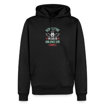 Ich liebe Dalmatian Engel - Männer Premium Bio Hoodie - Schwarz - Vorne - Nico (187cm)