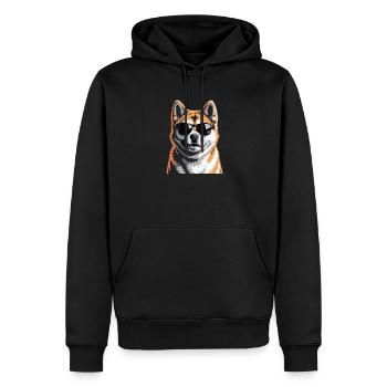 Akita - Männer Premium Bio Hoodie - Schwarz - Vorne - Nico (187cm)