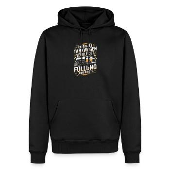 Carnaval déguisé en camion-citerne Bière costumée pour enterrement de vie de garçon - Sweat à capuche Premium bio Homme - noir - Devant - Nico (187cm)