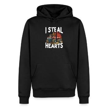 I Steal Hearts Monster Truck - Männer Premium Bio Hoodie - Schwarz - Vorne - Nico (187cm)