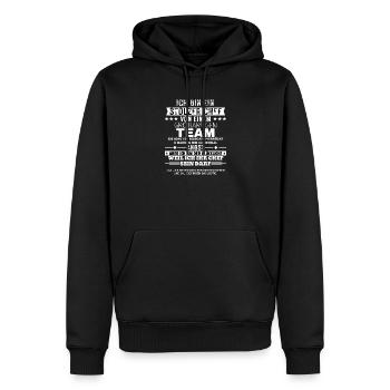 Stolzer Chef von einem großartigen Team - Men’s Premium Organic Hoodie - black - Front - Nico (187cm)