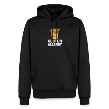 Allergie alimentaire - Sweat à capuche Premium bio Homme - noir - Devant - Nico (187cm)