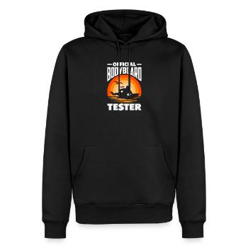 Surfeur Surfeur Bodyboarder - Sweat à capuche Premium bio Homme - noir - Devant - Nico (187cm)