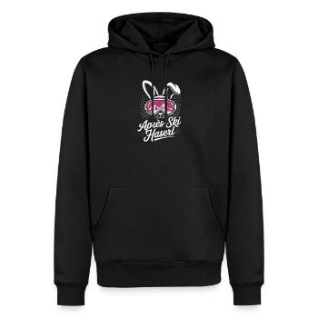 Après-ski bunny hut fun Skier ski bunny - Sweat à capuche Premium bio Homme - noir - Devant - Nico (187cm)