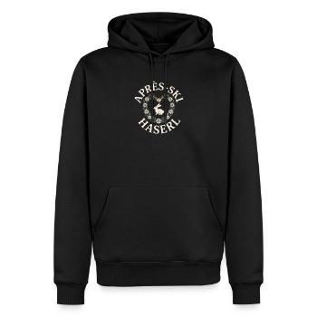 Après-ski bunny hut fun Skier ski bunny - Sweat à capuche Premium bio Homme - noir - Devant - Nico (187cm)