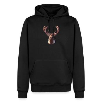 Rentiere Rentier - Männer Premium Bio Hoodie - Schwarz - Vorne - Nico (187cm)