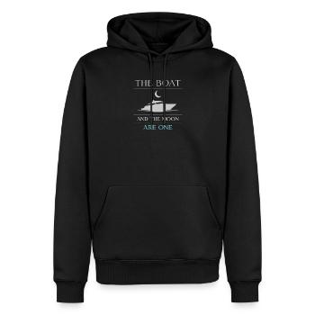 Night boating with - Men’s Premium Organic Hoodie - black - Front - Nico (187cm)