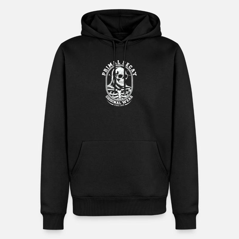 Skeleton Crest T-shirt - Sweat à capuche Premium bio Homme - noir