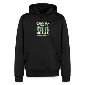 Gartenarbeit Meine Venen Jesus Pflanzenliebhaber - Männer Premium Bio Hoodie - Schwarz - Vorne - Nico (187cm)