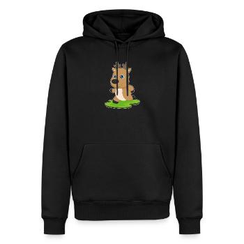 Jogging renne Sports de jogging - Sweat à capuche Premium bio Homme - noir - Devant - Nico (187cm)
