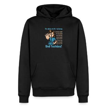 Nein Sagen – Grenzen Setzen - Männer Premium Bio Hoodie - Schwarz - Vorne - Nico (187cm)