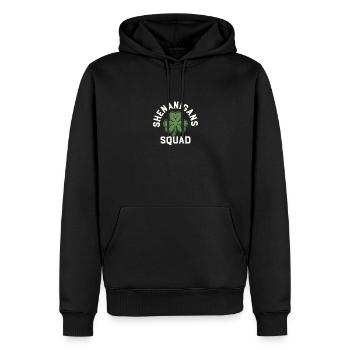 Shenanigans Squad Shamrock - Männer Premium Bio Hoodie - Schwarz - Vorne - Nico (187cm)