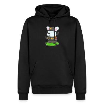 Hase Feuerwehrmann Feuerlöscher Feuerwehr - Männer Premium Bio Hoodie - Schwarz - Vorne - Nico (187cm)