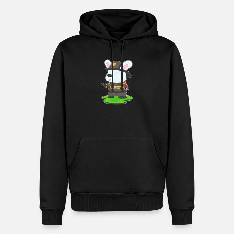 Pompiers Rabbit Extincteur Brigade - Sweat à capuche Premium bio Homme - noir