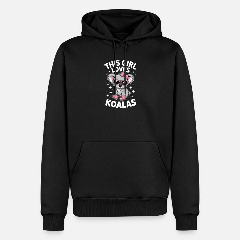 Koala Sprüche Koalas Lustiges Koala Geschenk - Männer Premium Bio Hoodie - Schwarz