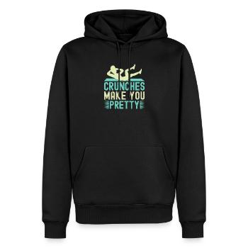 Les abdominaux de Fitness Fanatics vous rendent joli - Sweat à capuche Premium bio Homme - noir - Devant - Nico (187cm)