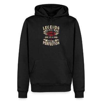LEGENDE 2001, JAHRGANG 2001 - Männer Premium Bio Hoodie - Schwarz - Vorne - Nico (187cm)