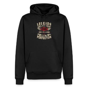 Édition limitée vintage anniversaire 1986 - Sweat à capuche Premium bio Homme - noir - Devant - Nico (187cm)