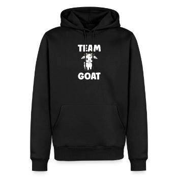 Team Ziegen-Süße Illustration - Männer Premium Bio Hoodie - Schwarz - Vorne - Nico (187cm)