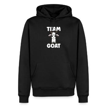 Team Ziegenziegen-Cartoon - Männer Premium Bio Hoodie - Schwarz - Vorne - Nico (187cm)